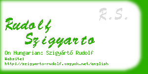 rudolf szigyarto business card